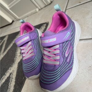 Skechers Kids' Purple and Teal Sneakers